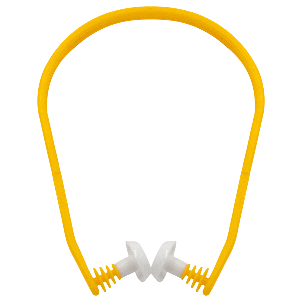 Tapones de silicona Zenport EP545 con banda de ajuste fácil, amarillos
