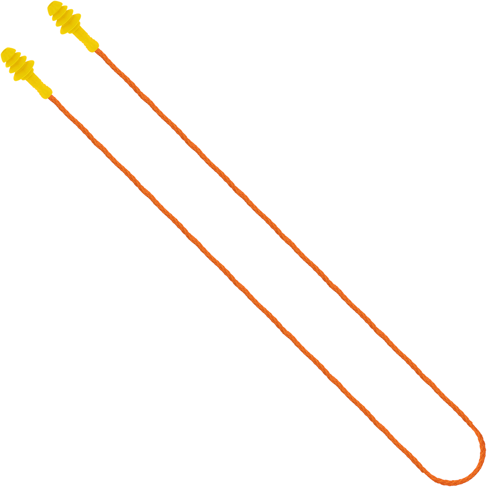 Zenport EP564 Easy-Fit Ear Plugs with Corded Neck String, 100 Pairs, Orange/Yellow