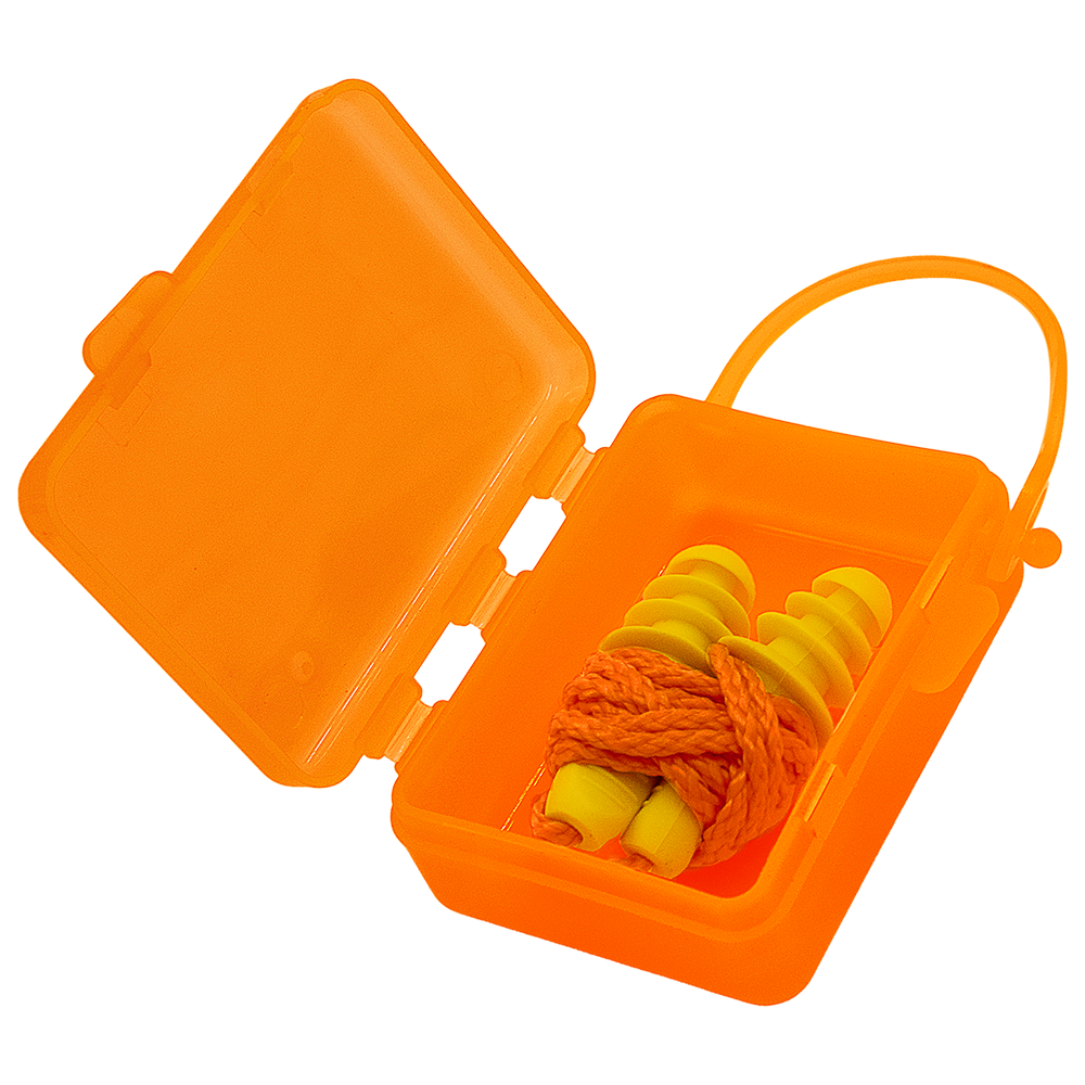 Zenport EP565 Easy-Fit Ear Plugs with Corded Nylon Neck String and Case, Box of 50 pairs