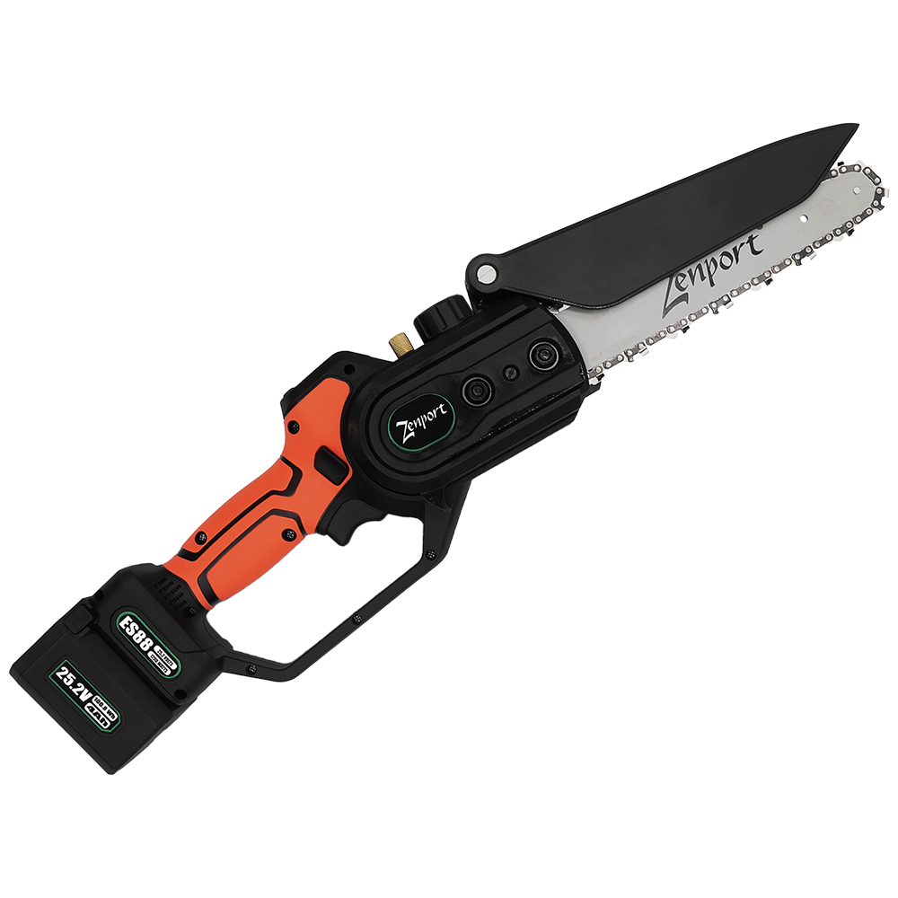 Zenport ES88 Cordless Chainsaw, 8-Inch, 25-Volt Battery