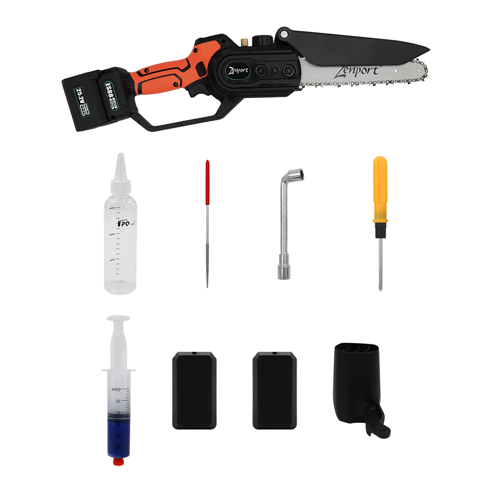 Zenport ES88 Cordless Chainsaw, 8-Inch, 25-Volt Battery