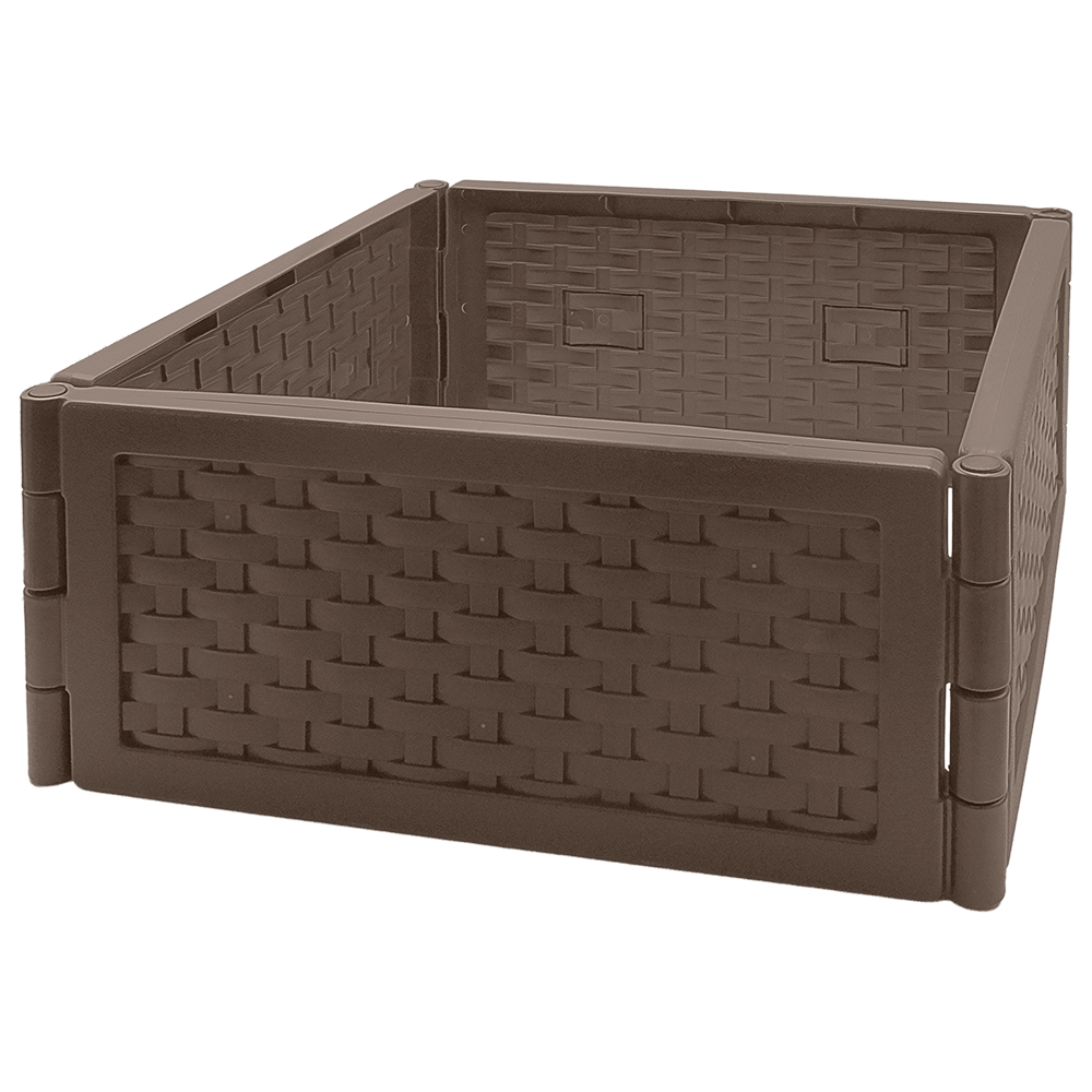 Zenport F580 Modular Raised Garden Bed, Brown