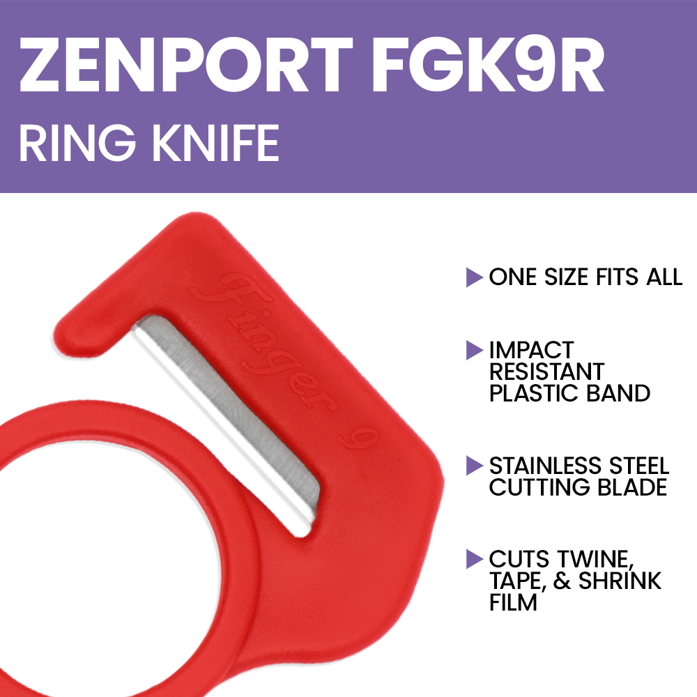 Zenport FGK9R Speedy Cutter Ring Knife, Red