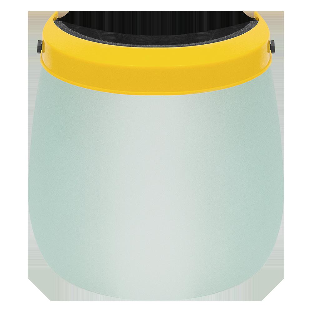 Zenport FS802 Protective Face Shield with Removable Clear Screen, Clear/Yellow