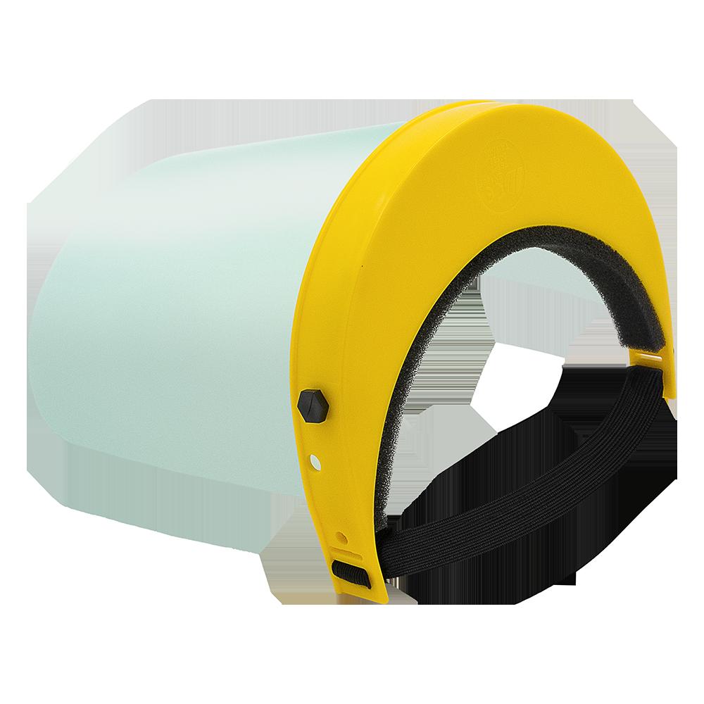 Zenport FS802 Protective Face Shield with Removable Clear Screen, Clear/Yellow