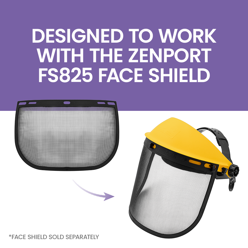 Visera protectora facial de repuesto Zenport FS825-56 con malla de alambre de acero