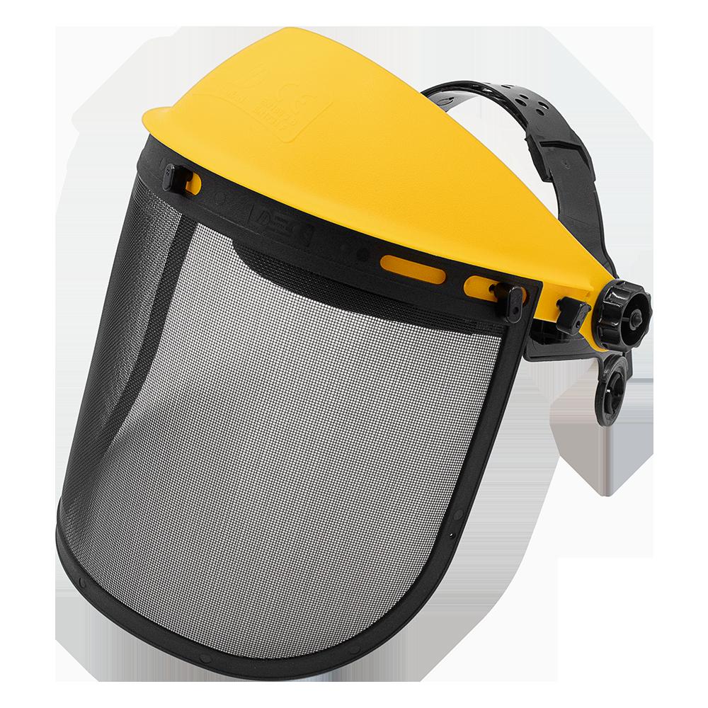 Zenport FS825 Face Shield with Adjustable Mesh Visor, Black/Yellow