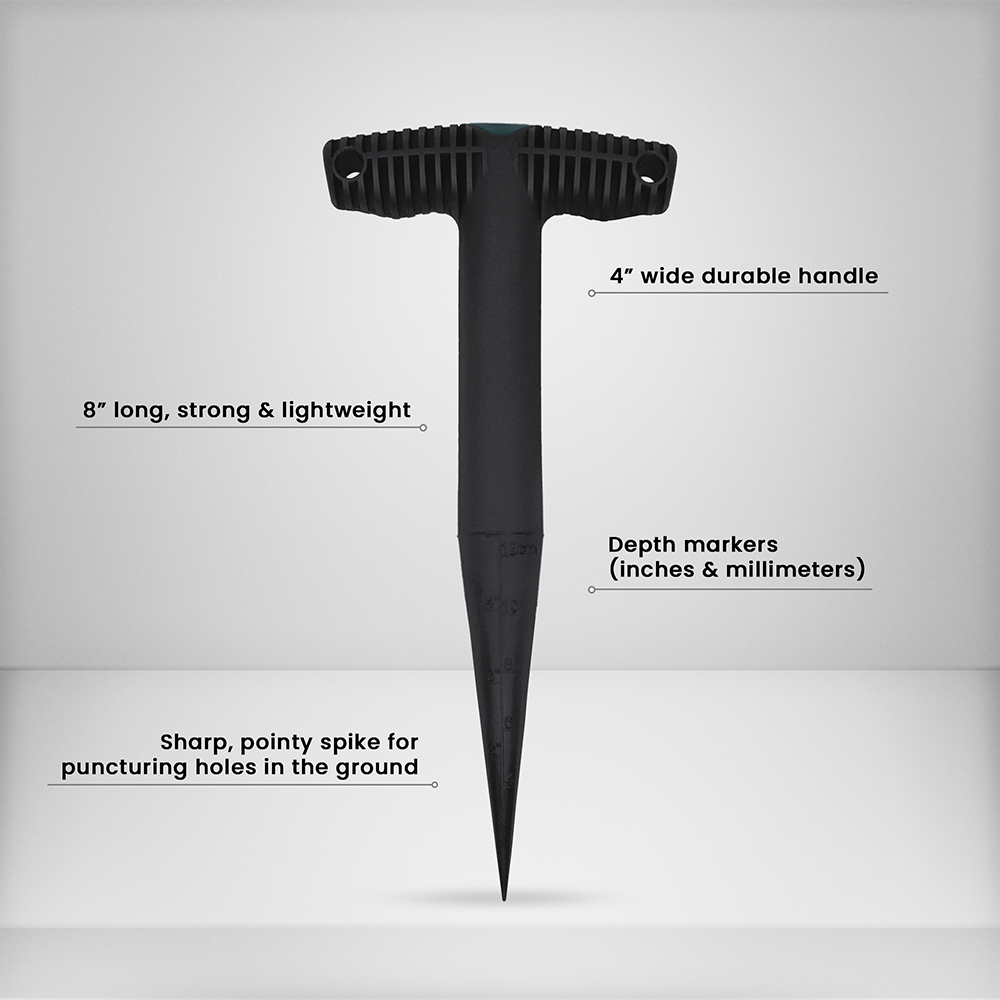 Zenport GA401 Dibber for Planting Seeds and Bulbs, Black
