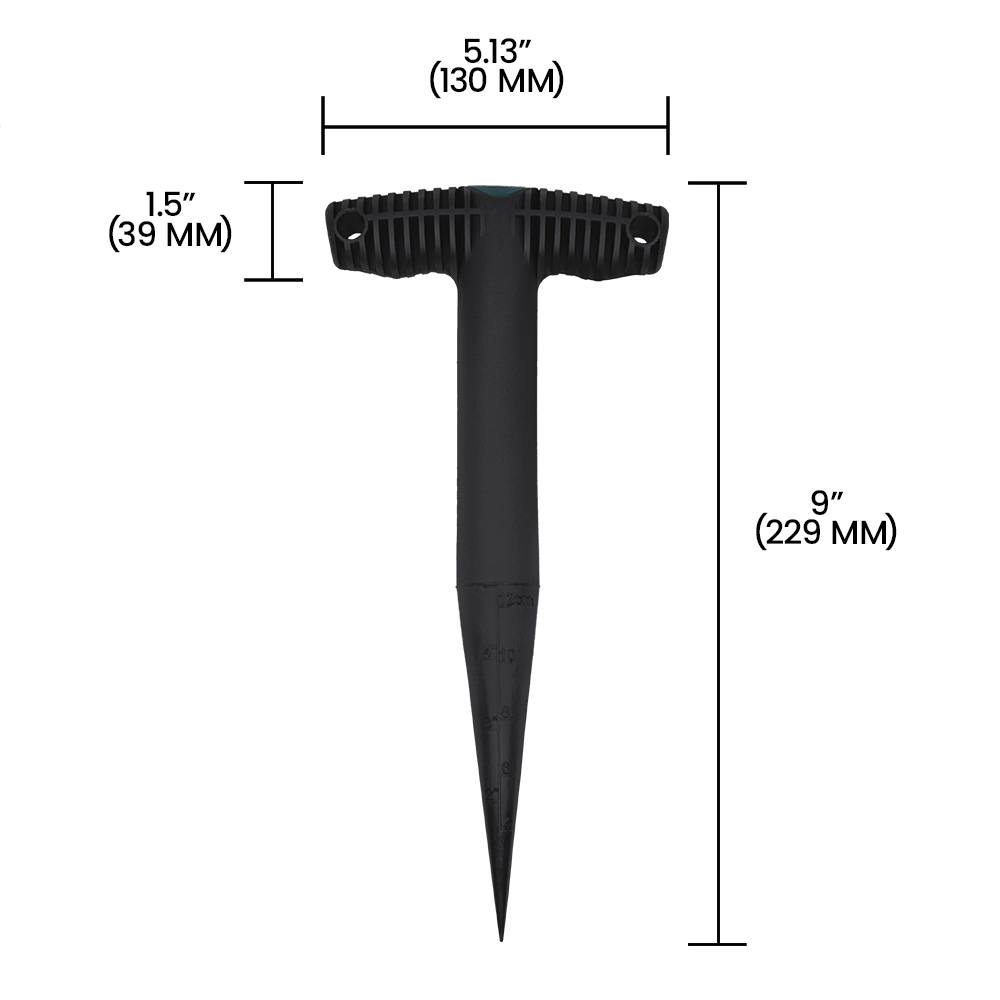Zenport GA401 Dibber for Planting Seeds and Bulbs, Black