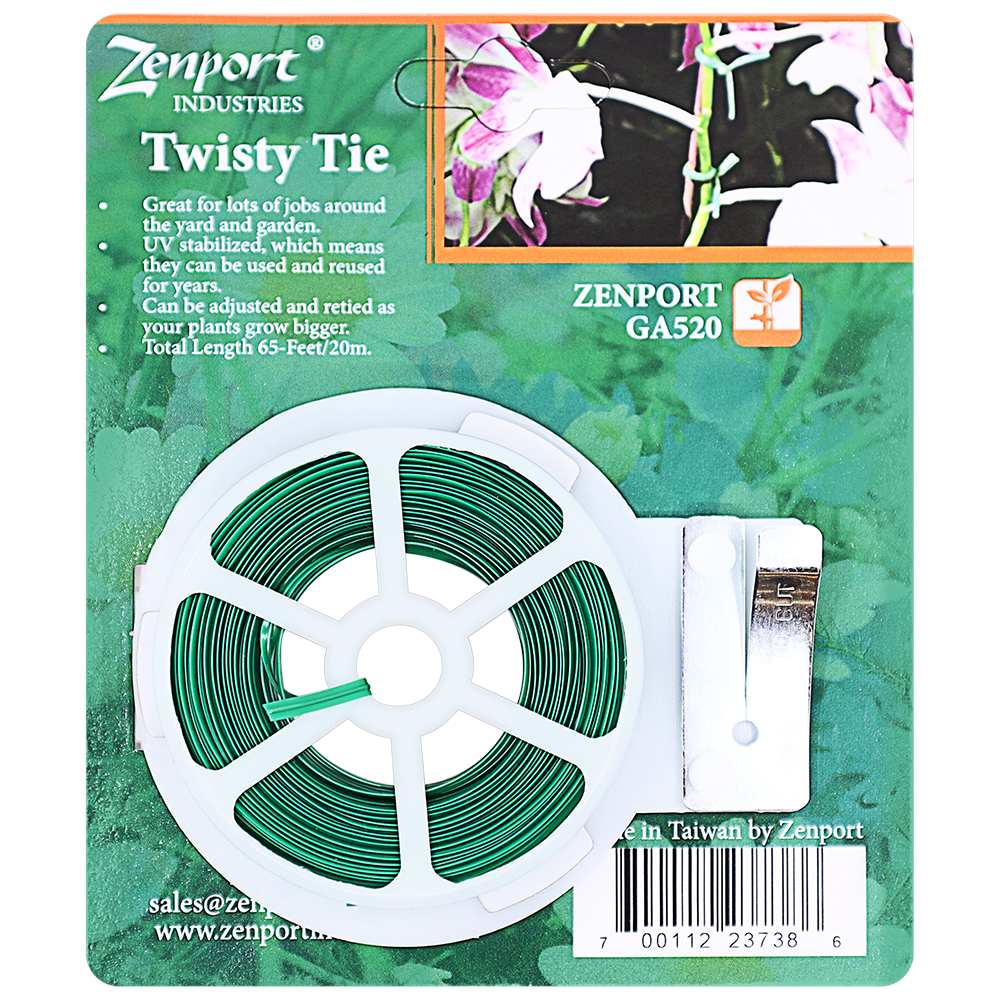 Amarre giratorio para plantas Zenport GA520 Garden, 65 pies, verde