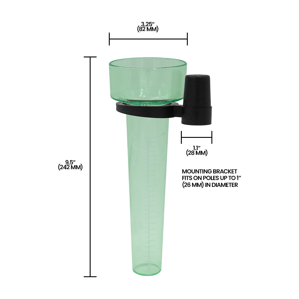 Zenport GA521 Rain Gauge, Green