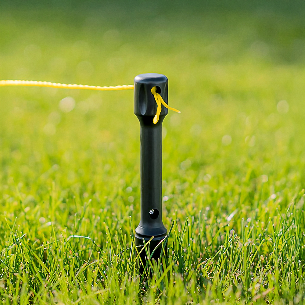 Zenport GA711 Planting Line Stake Holder Set and 50-foot Nylon Cord, Black/Yellow