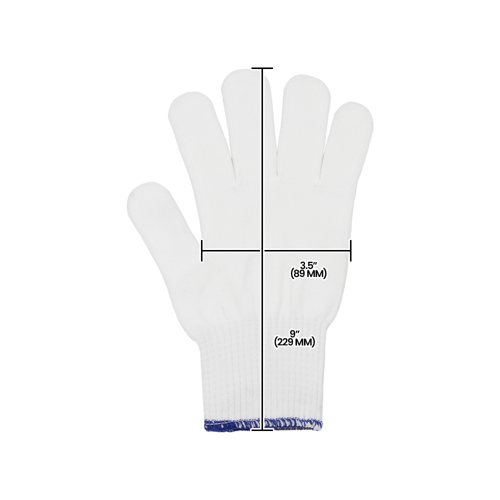 Zenport GN025 10 Gram Tetoron Poly Fiber Glove Liners, 12-Pair, White
