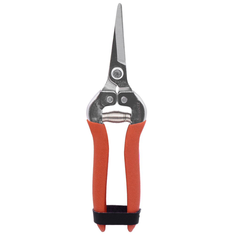 Tijeras de cosecha Zenport H300SC, hoja curva larga, hojas de acero inoxidable de 2 pulgadas, color rojo