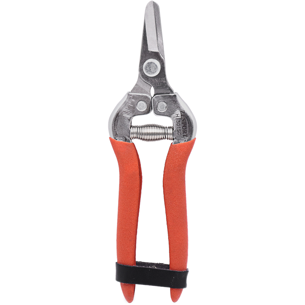 Zenport H301SC Harvest Shear, Short Curved, 1 Inch Inch Stainless Steel Blades, Red