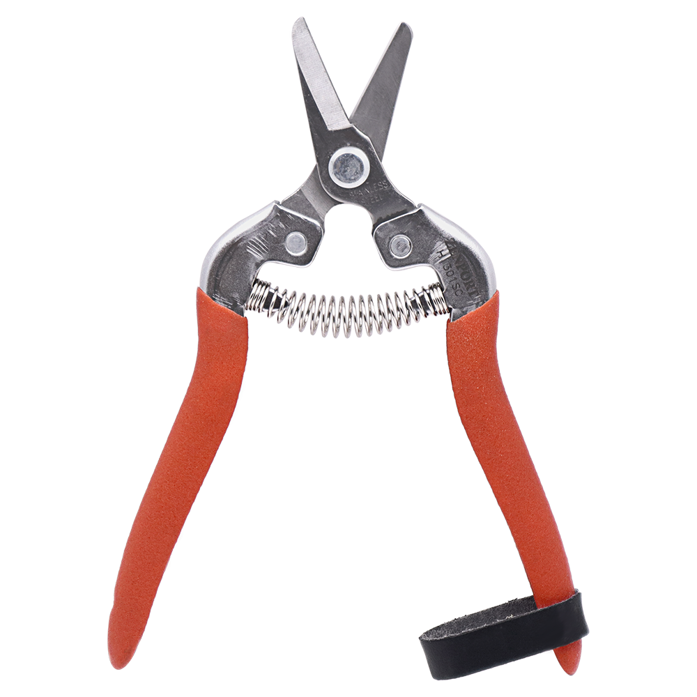 Zenport H301SC Harvest Shear, Short Curved, 1 Inch Inch Stainless Steel Blades, Red