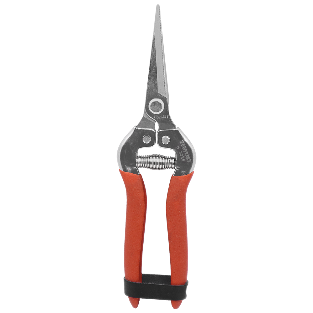 Zenport H302S Harvest Shear, Straight Serrated, 2.25 Inch Stainless Steel Blades, Red