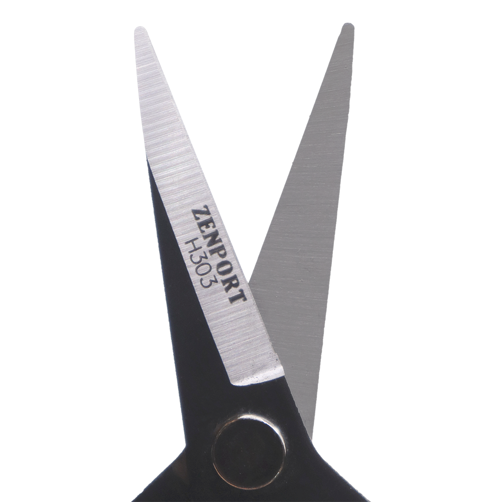 Zenport H303 Light Needle Nose Shear with Wishbone Spring, 2 Inch Carbon Steel Blades, Black/Orange