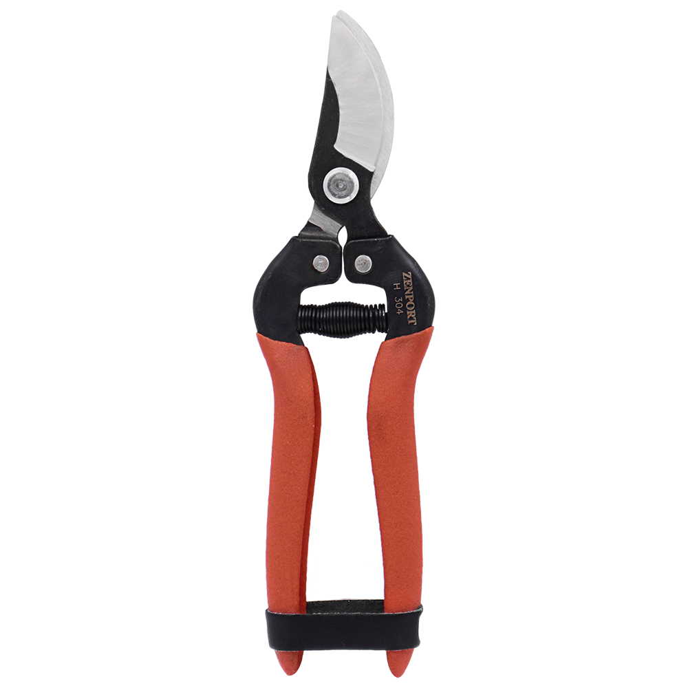 Zenport H304 Bypass Harvest and Utility Shear, 1.5 Inch Carbon Steel Blades, Red