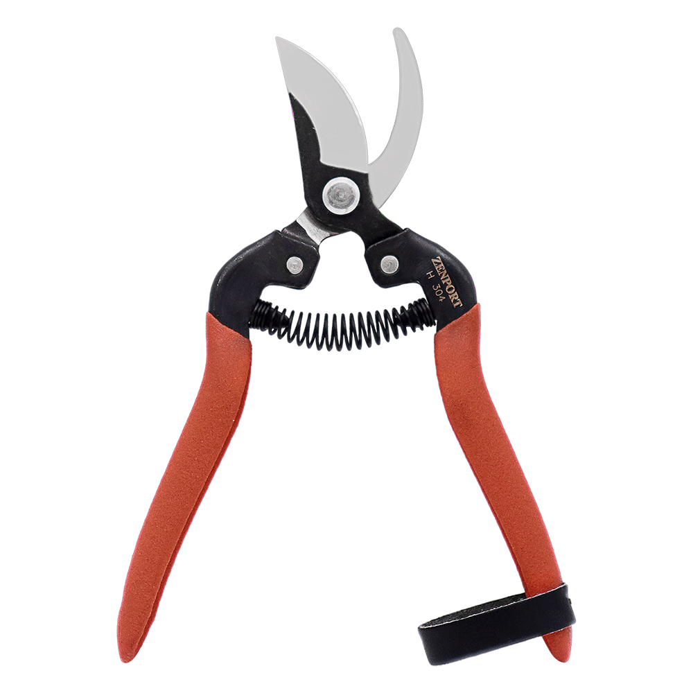 Zenport H304 Bypass Harvest and Utility Shear, 1.5 Inch Carbon Steel Blades, Red