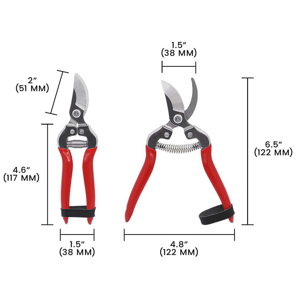 Zenport H304S Bypass Harvest and Utility Shear, , 1.5 Inch Stainless Steel Blades, Red