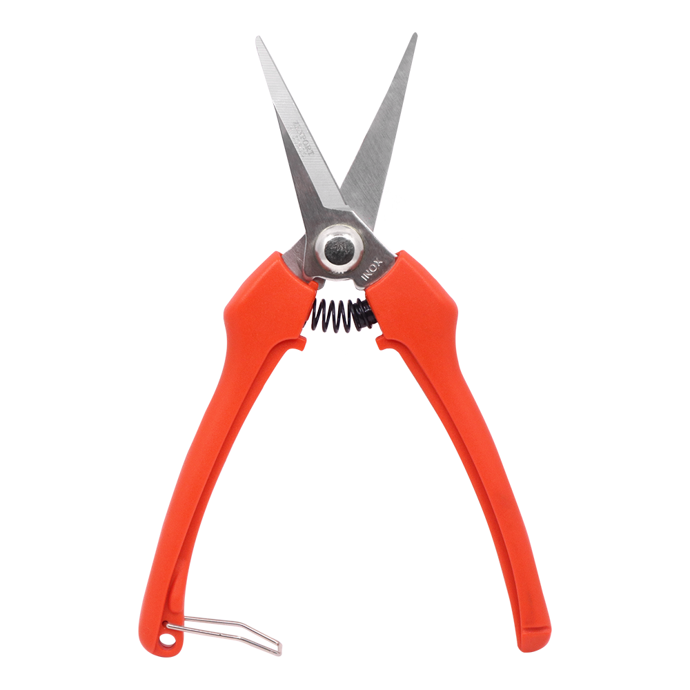 Zenport H306SC Euro Style Harvest Shear, Curved Blade, 2.5 Inch Stainless Steel Blades, Orange