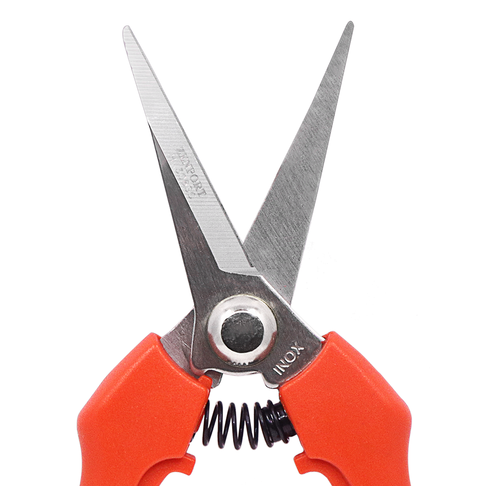 Zenport H306SC Euro Style Harvest Shear, Curved Blade, 2.5 Inch Stainless Steel Blades, Orange