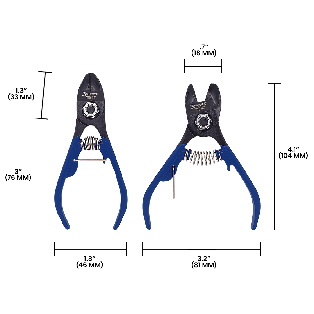 Zenport H324 Forged Steel Bypass Fruit Clippers, 4.5-Inch, 0.5 Inch Alloy Steel Blades, Blue