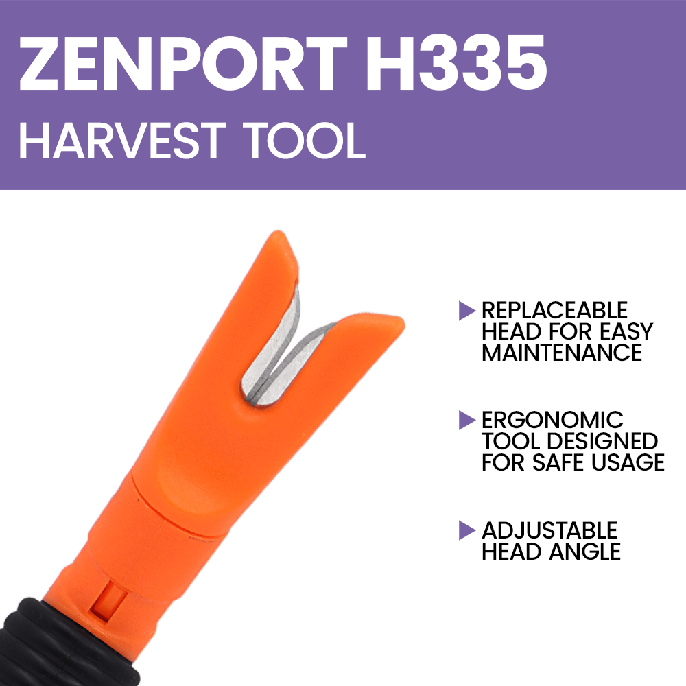 Zenport H335 Grape Razor Fork Harvest Tool with Replaceable Blade, Orange