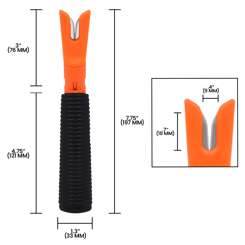 Zenport H335 Grape Razor Fork Harvest Tool with Replaceable Blade, Orange