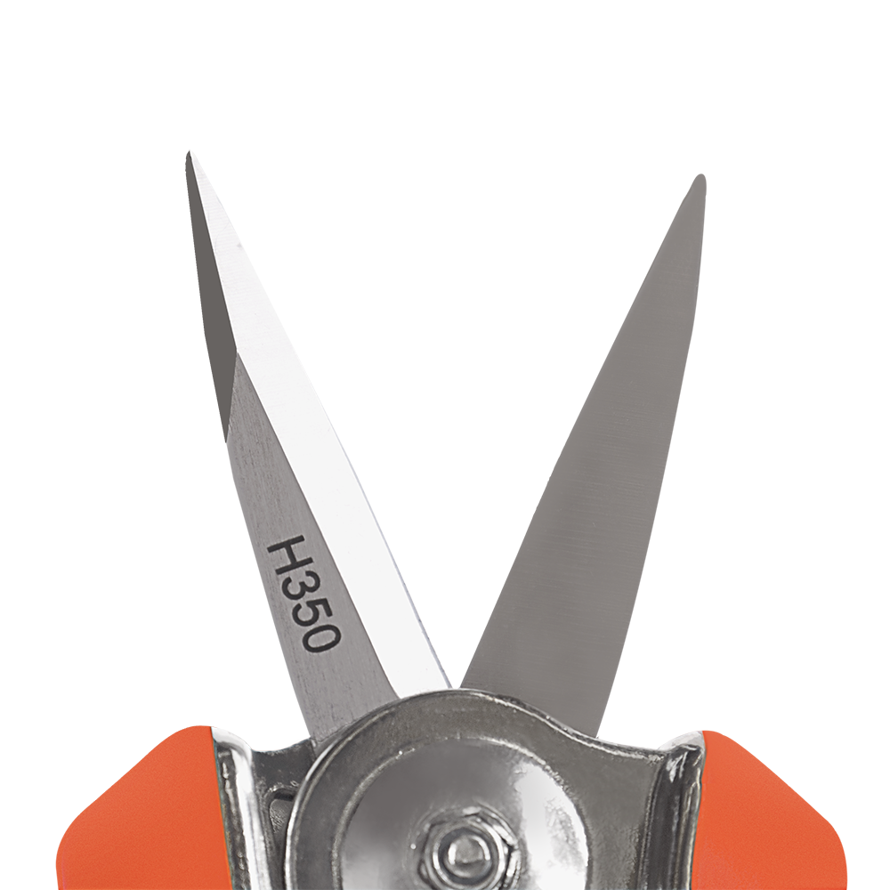 Tijeras de corte Zenport H350 Micro con doble hoja, 15 cm de largo y 3,8 cm de acero inoxidable, color naranja