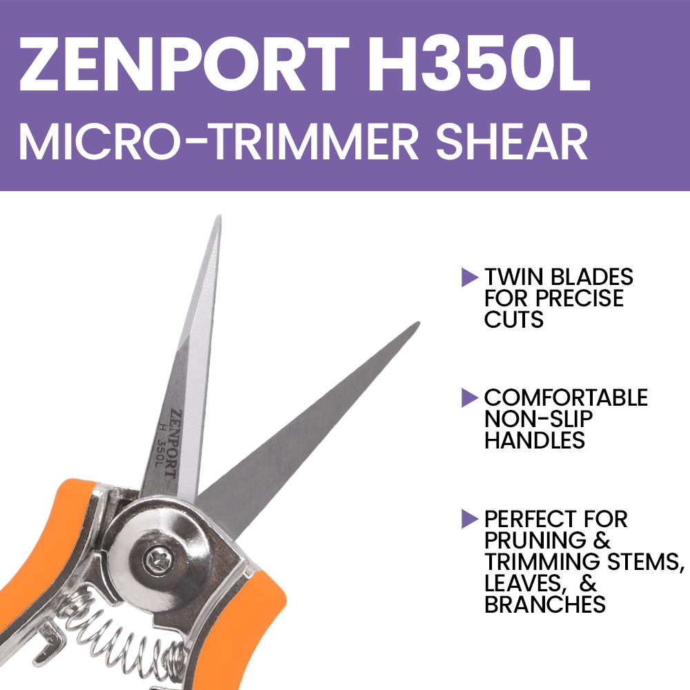 Zenport H350L Micro-Trimmer Shear, 2 Inch Stainless Steel Blades, Orange