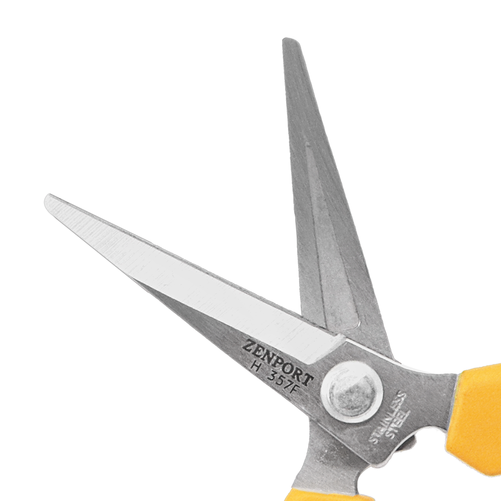 Zenport H357F Comfi-Grip Harvest Shear, Straight Blade, 2 Inch Stainless Steel Blades, Black/Yellow