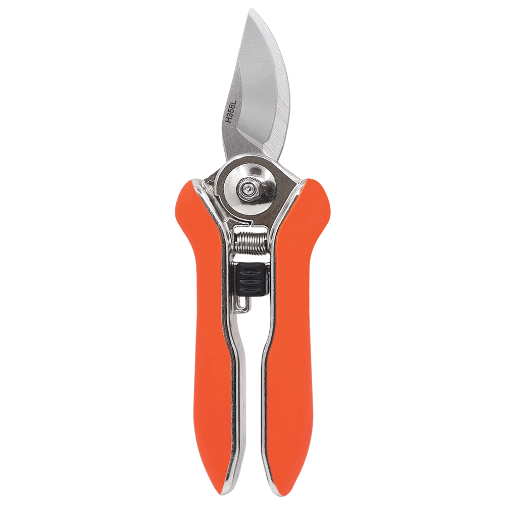 Zenport H358L Curved Blade Micro Trimmer Bypass Shear, 6.5-Inch, 2 Inch Blades, Orange