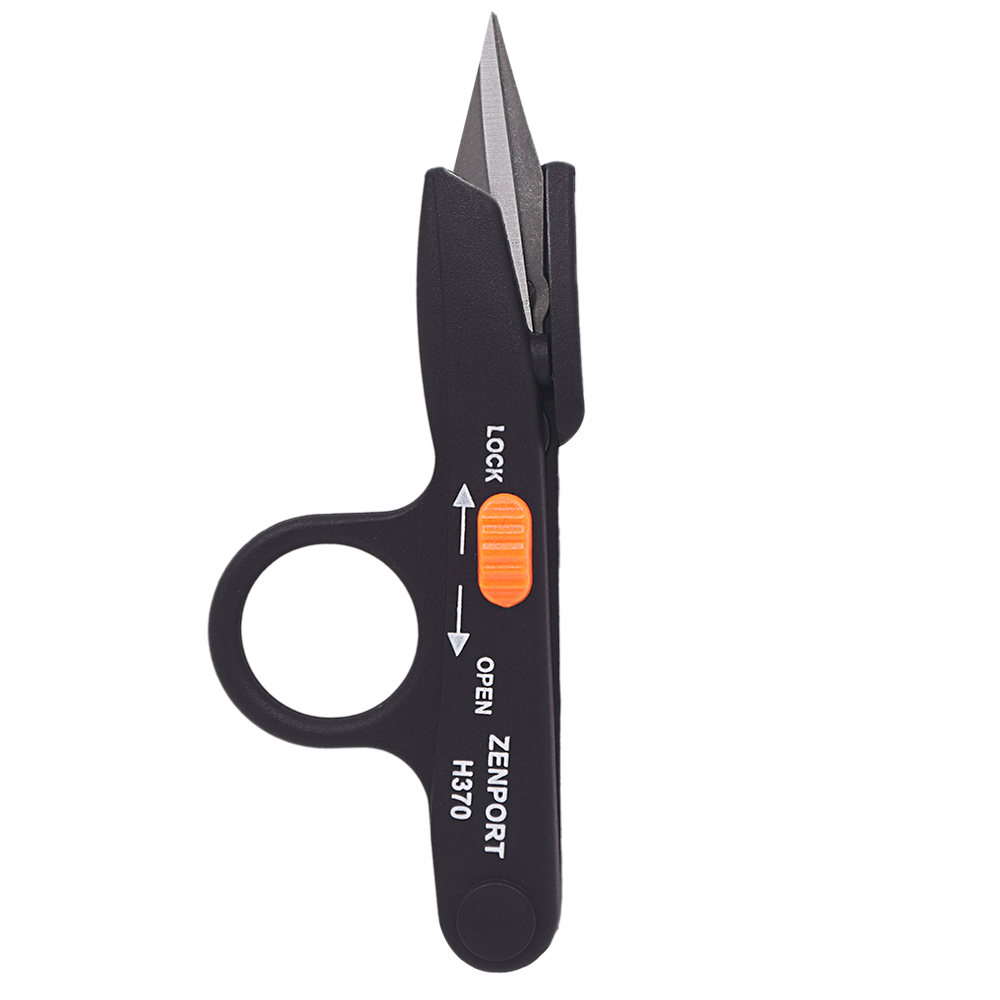 Zenport H370 Thread and Floral Clipper with Lock, 1.5 Inch Stainless Steel Blades, Black