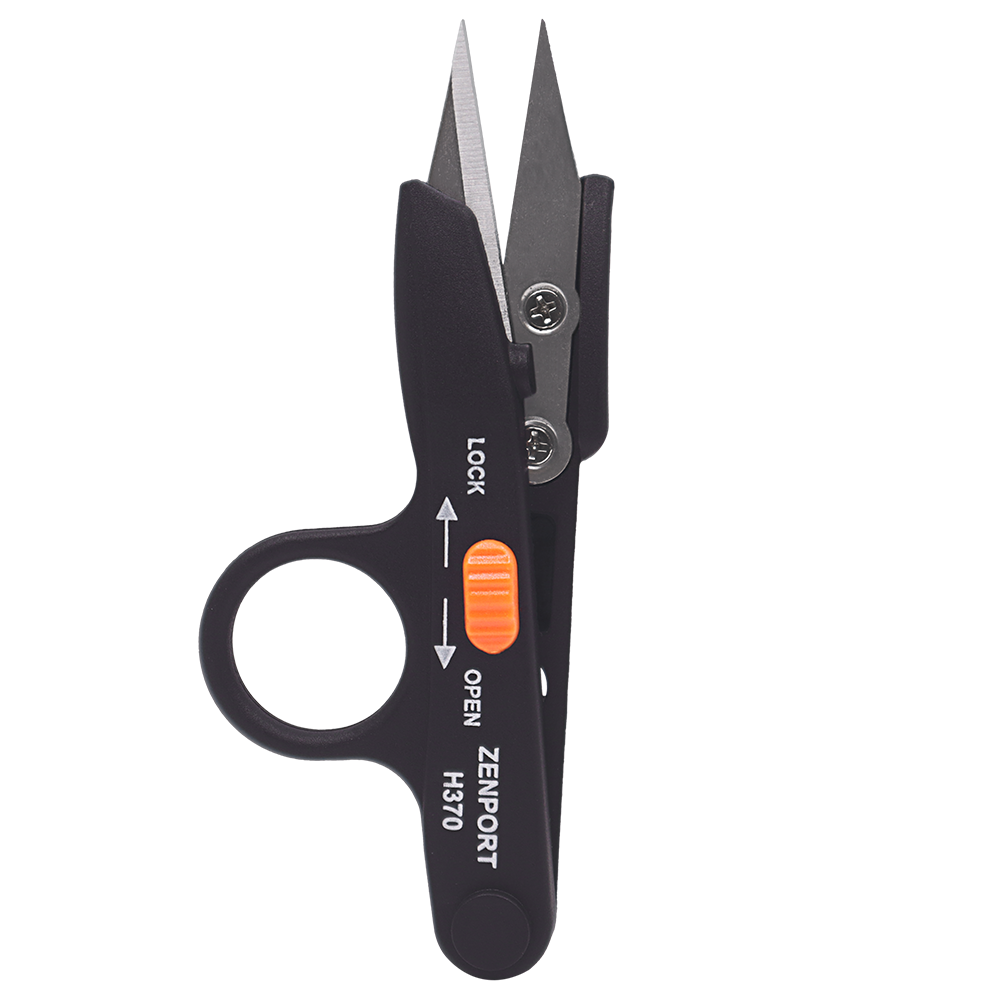 Zenport H370 Thread and Floral Clipper with Lock, 1.5 Inch Stainless Steel Blades, Black