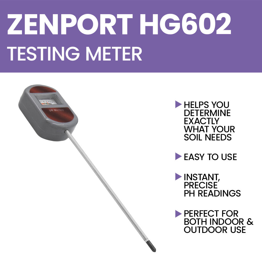 Zenport HG602 Soil pH Meter, Red