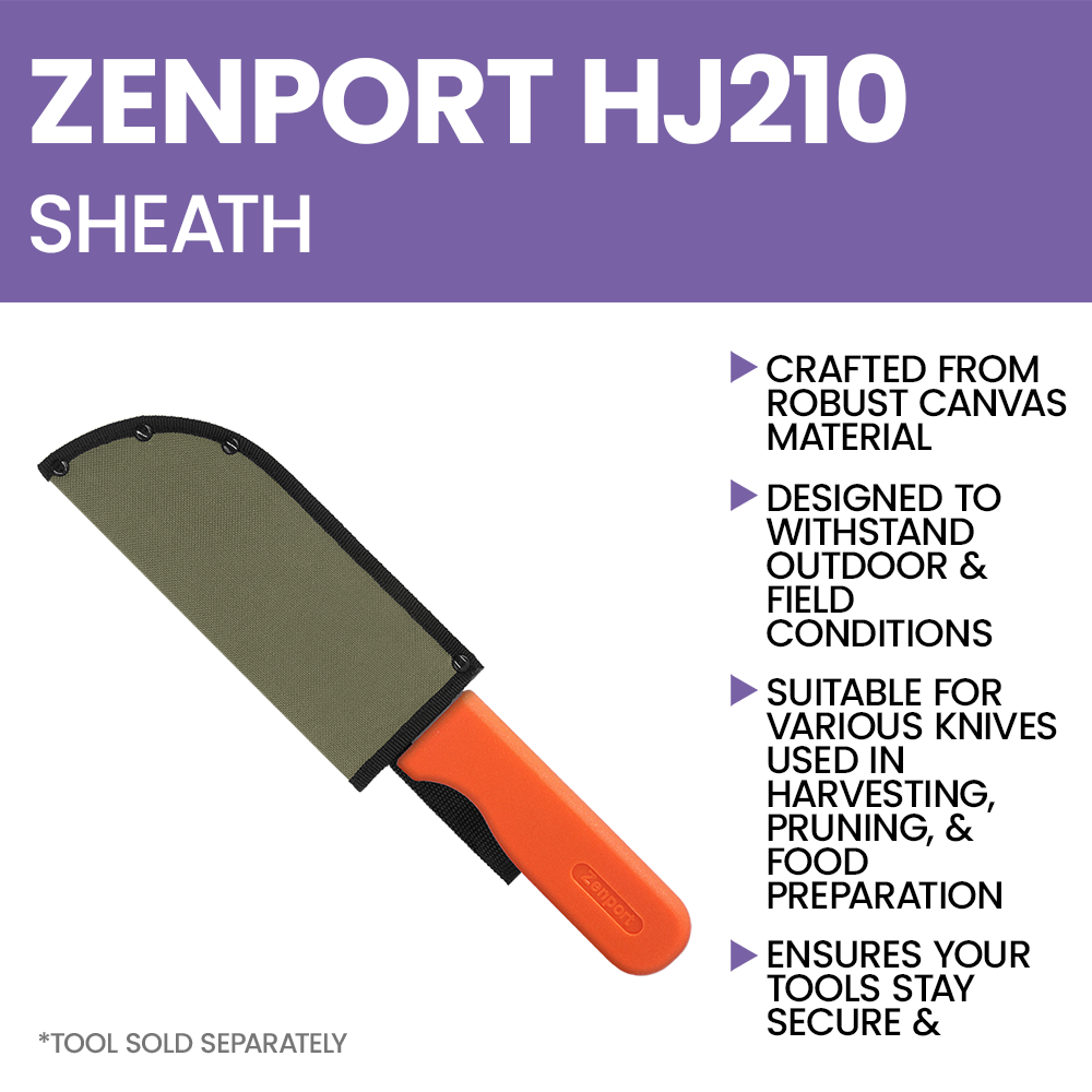 Zenport HJ210 Large Knife Sheath (Holds 7.75"x3" Blade), Brown