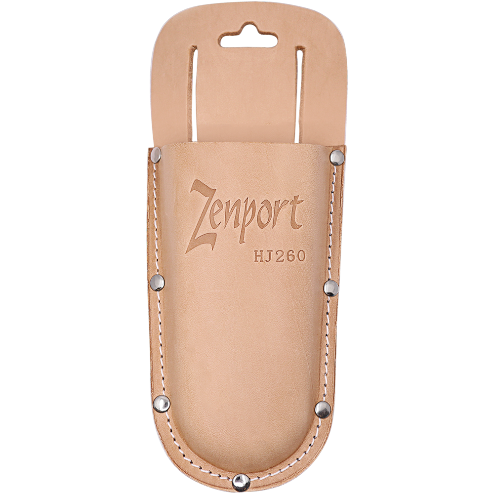 Zenport HJ260 Holster, Leather Pruner Sheath with Belt Loop, Beige