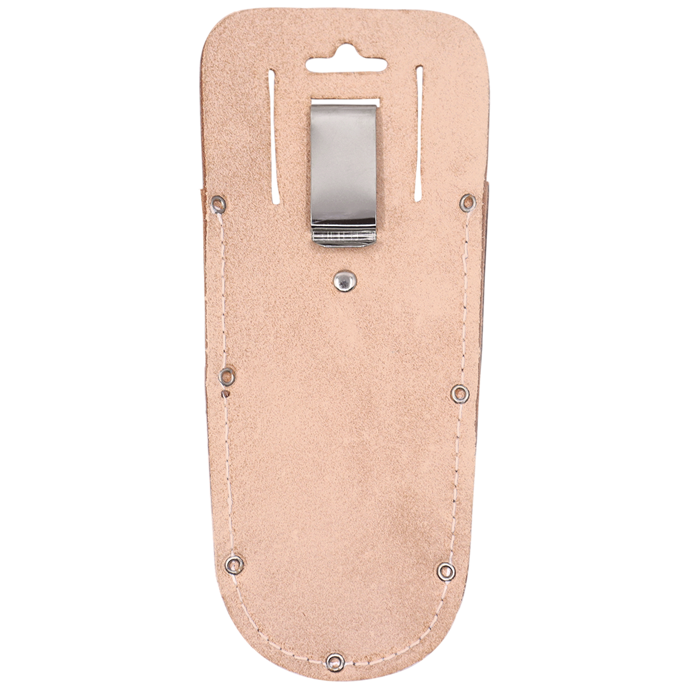 Zenport HJ261 Leather Pruner Sheath with Belt Loop and Metal Clip, Beige