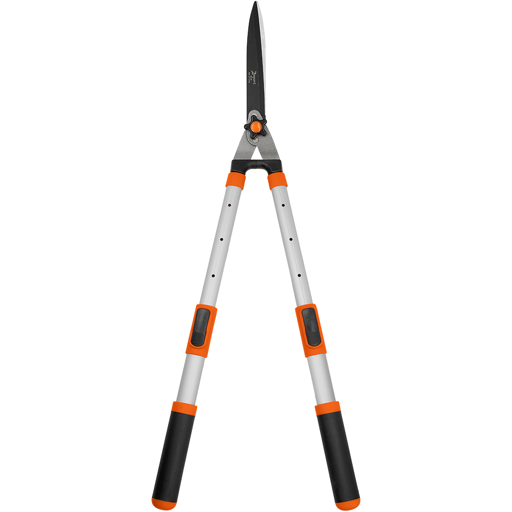 Zenport HS723 Telescopic Hedge Shear, 8.75 Inch High Carbon Steel Blades, Silver