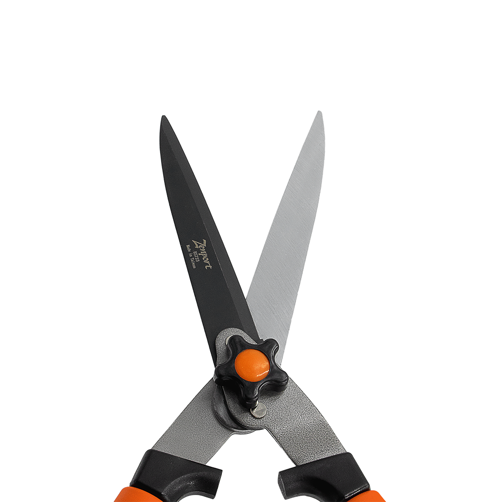 Zenport HS723 Telescopic Hedge Shear, 8.75 Inch High Carbon Steel Blades, Silver