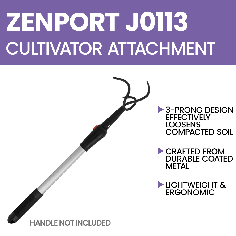 Zenport J0113 3-Prong Cultivator Attachment for Garden Multi-Tool