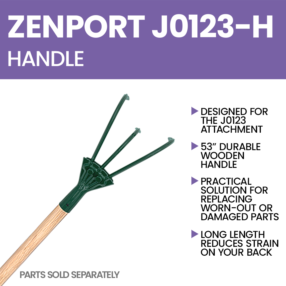 Zenport J0123-H Handle for J0123 3-Prong Cultivator (Sold Separately), Beige