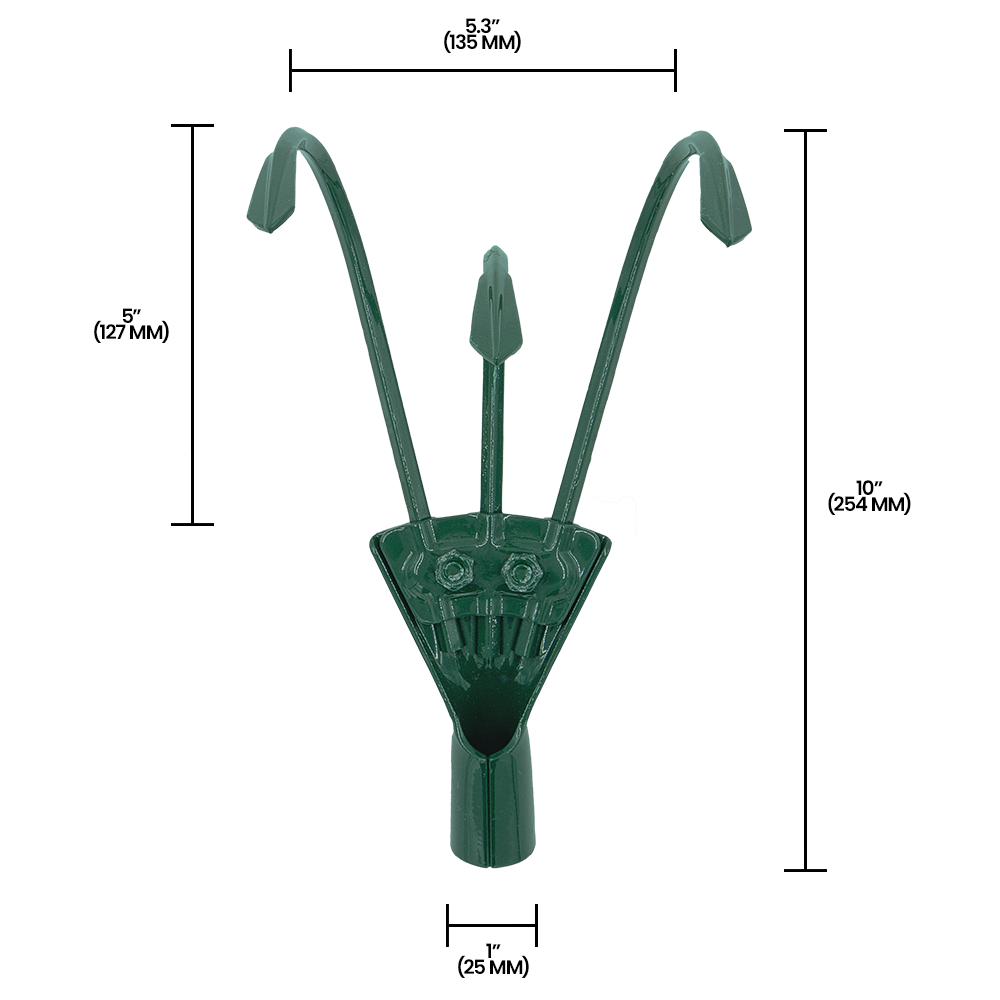 Zenport J0123 3-Prong Cultivator Attachment, Green