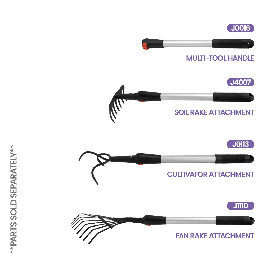 Zenport J4007 Cultivator and Rake Garden Multi Tool