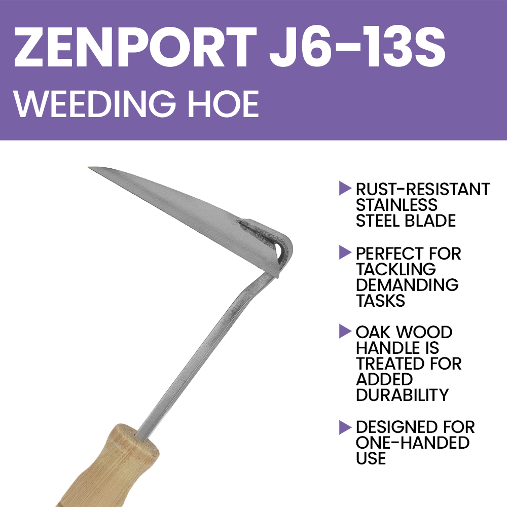 Zenport J6-13S Weeding Hoe, 10-Inch, Beige
