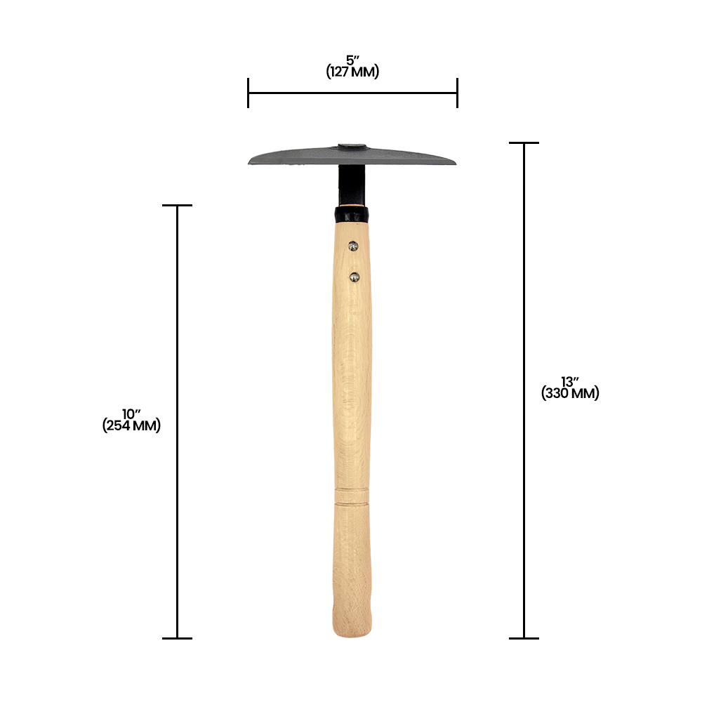 Zenport J6-14 Kusa-Kaki Half Moon Hoe, 5 Inch Blades, Beige