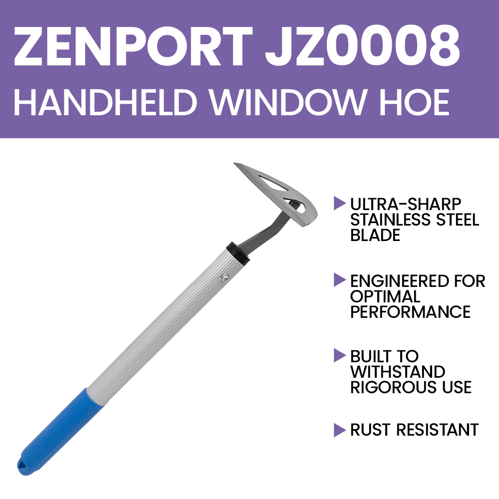 Zenport JZ0008 Handheld Window Hoe, Blue/Silver