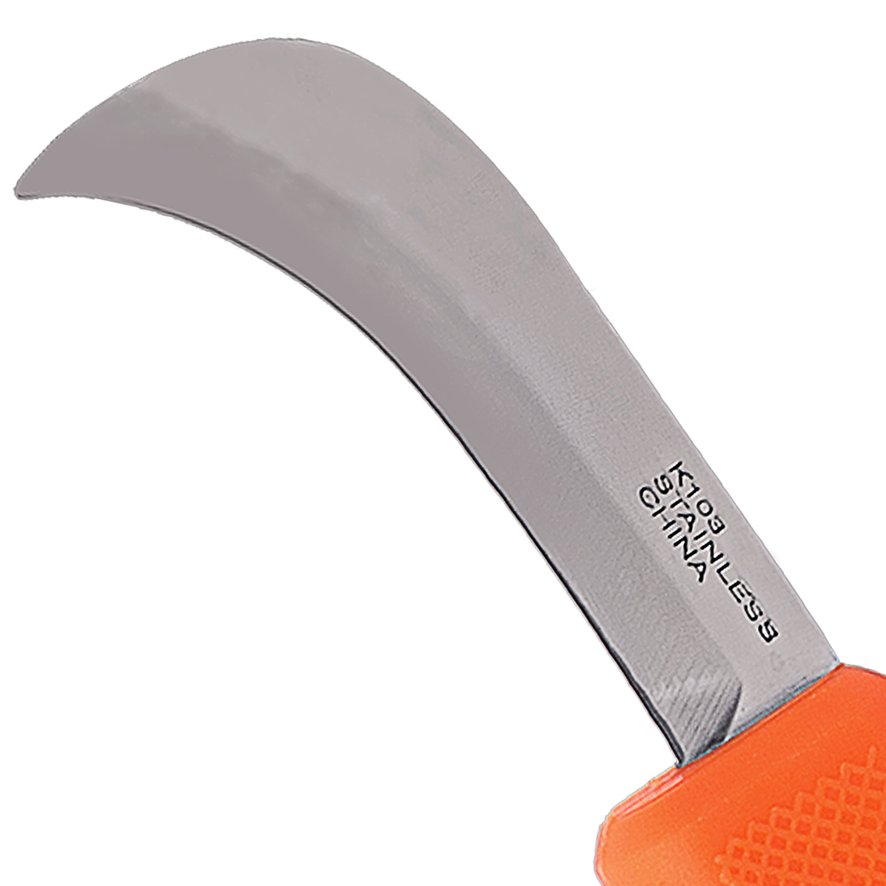 Zenport K103-O Harvest Utility Knife, 3 Inch Stainless Steel Blade, Orange